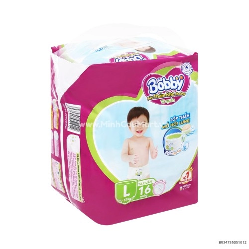 Bỉm Bobby Quần L16 Miếng 9 - 13kg Bỉm Bobby Quần L16 Miếng 9 - 13kg